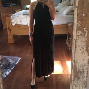 Black maxi dress with tie in back